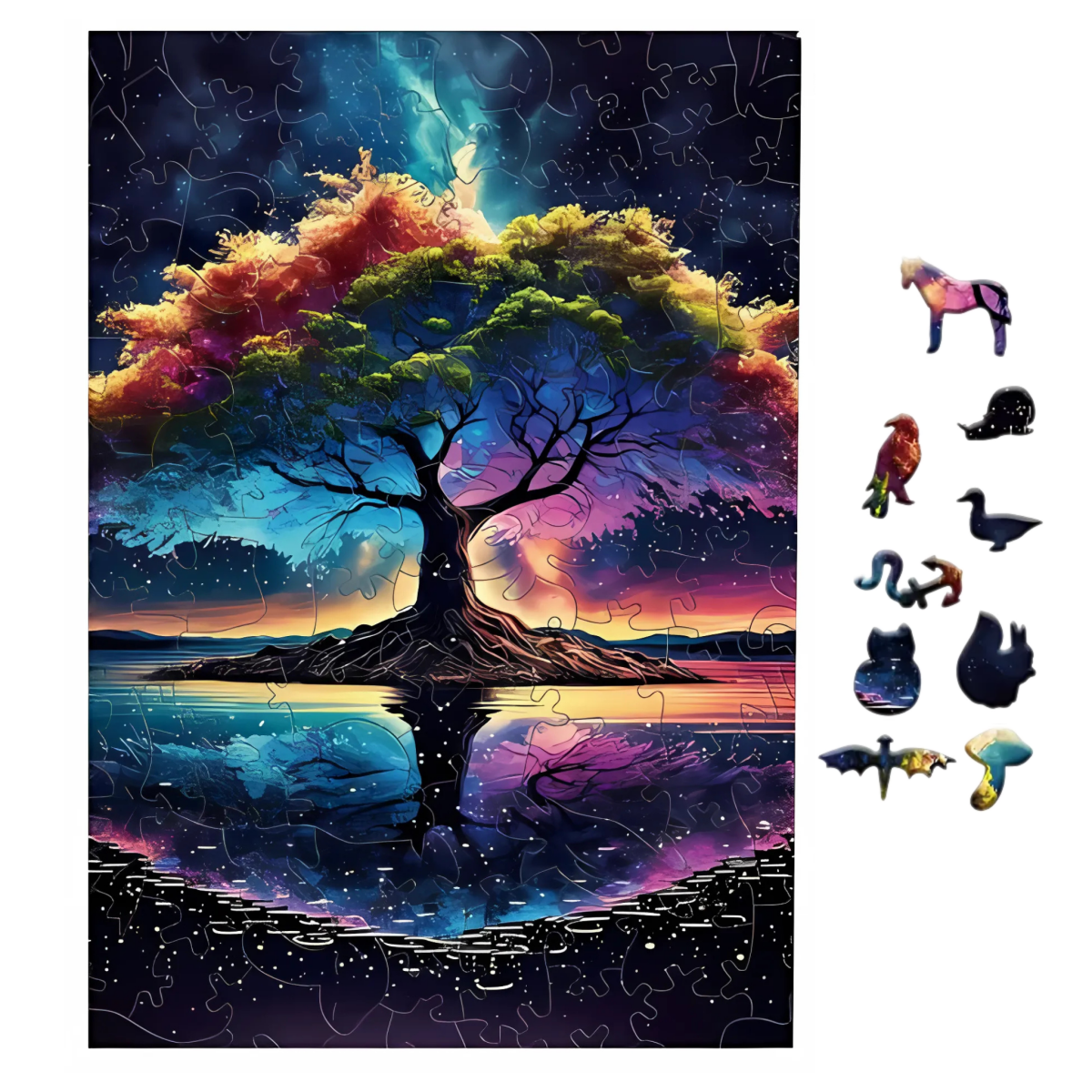 Puzzle 2D - L'Arbre Coloré | MindWood Wonders