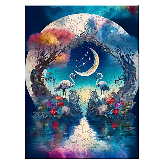 Puzzle 2D - Reflets Lunaires Enchantés | Mindwood Wonders