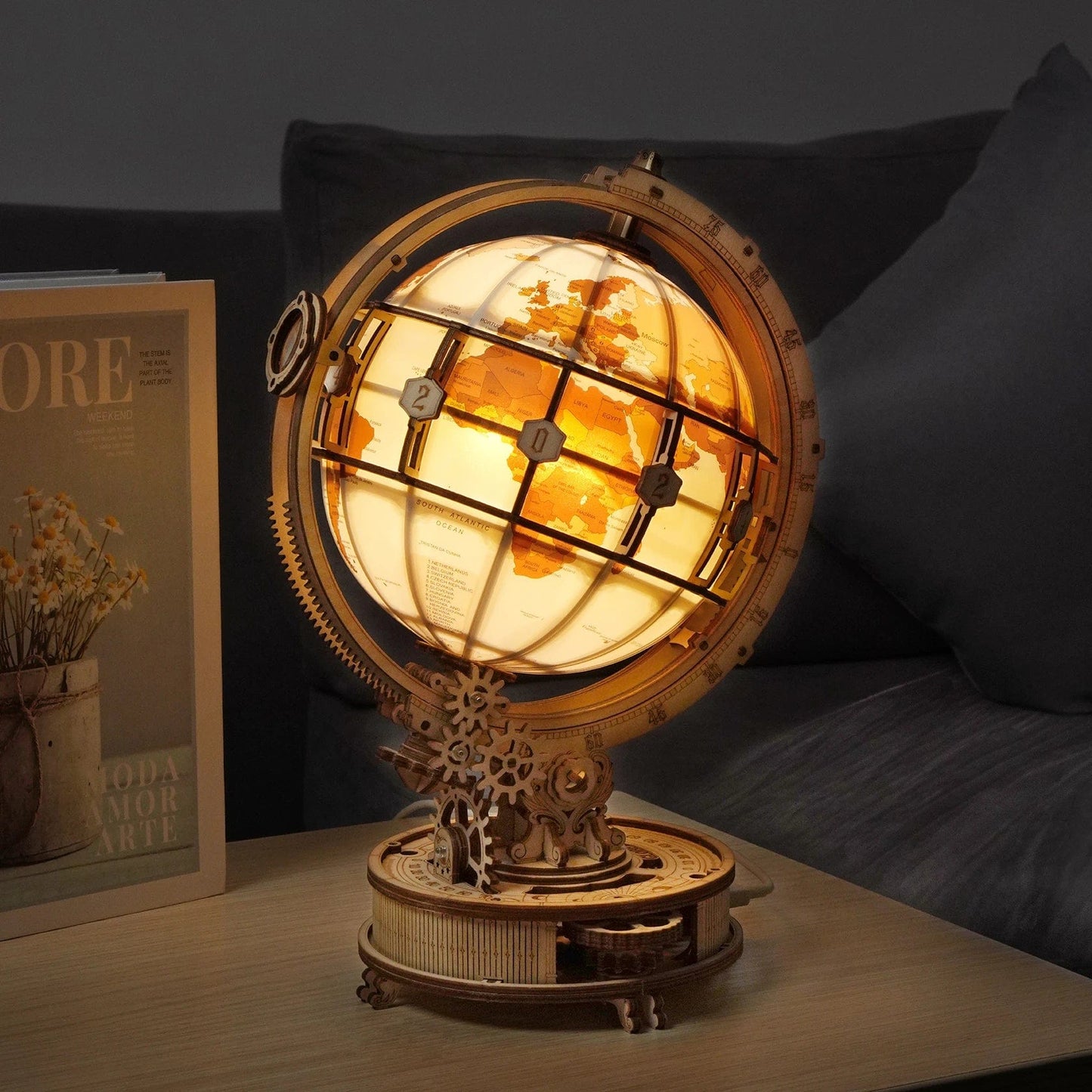 Puzzle 3D - Le Globe Lumineux | MindWood Wonders
