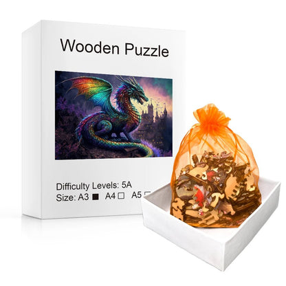 Puzzle 2D - Le Roi Dragon Mystérieux | MindWood Wonders