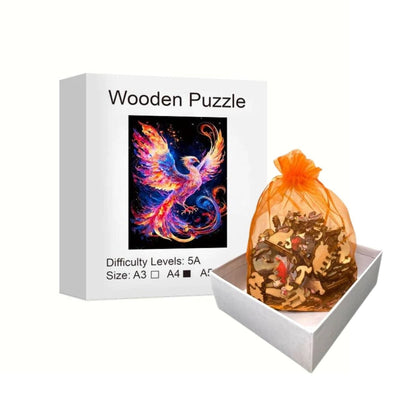 Puzzle 2D - L'Envol du Phoenix | MindWood Wonders