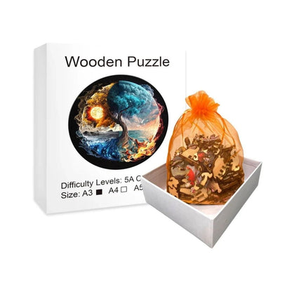 Puzzle 2D - La Confrontation des Eléments | MindWood Wonders