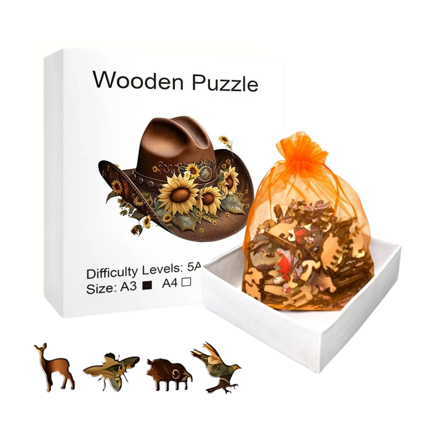 Puzzle 2D - Le Chapeau du Far West | MindWood Wonders
