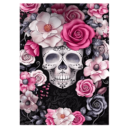 Puzzle 2D - Le Crâne aux Fleurs Éternelles | MindWood Wonders