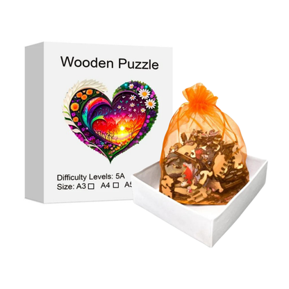 Puzzle 2D - Le Jardin du Cœur | MindWood Wonders