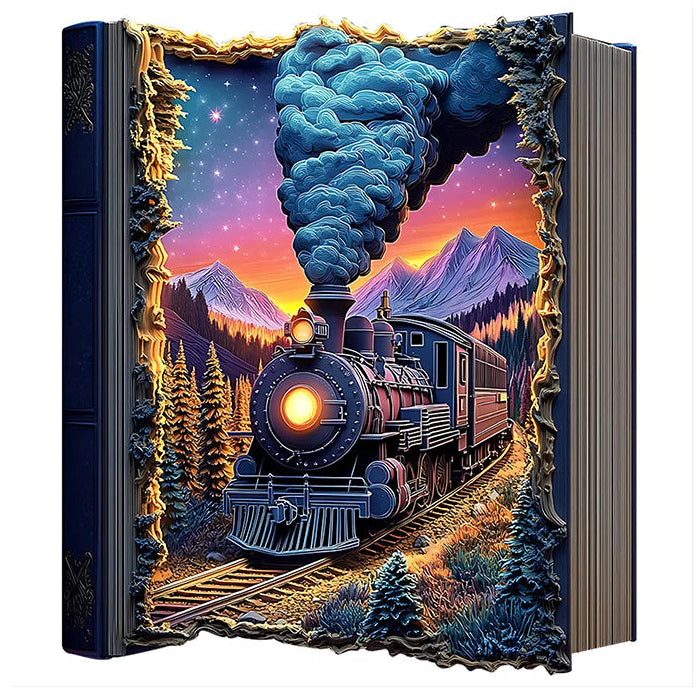 Puzzle 2D – Le Train des Montagnes Enchantées | MindWood Wonders