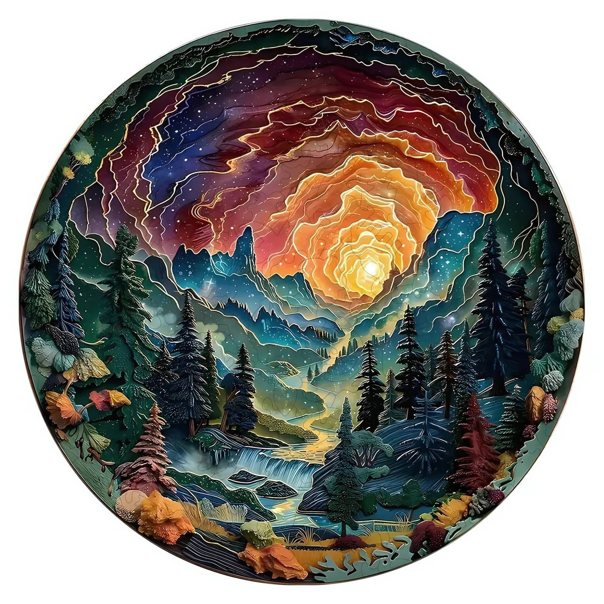 Puzzle 2D - Lueur du Soleil Couchant | MindWood Wonders