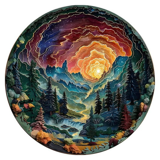 Puzzle 2D - Lueur du Soleil Couchant | MindWood Wonders