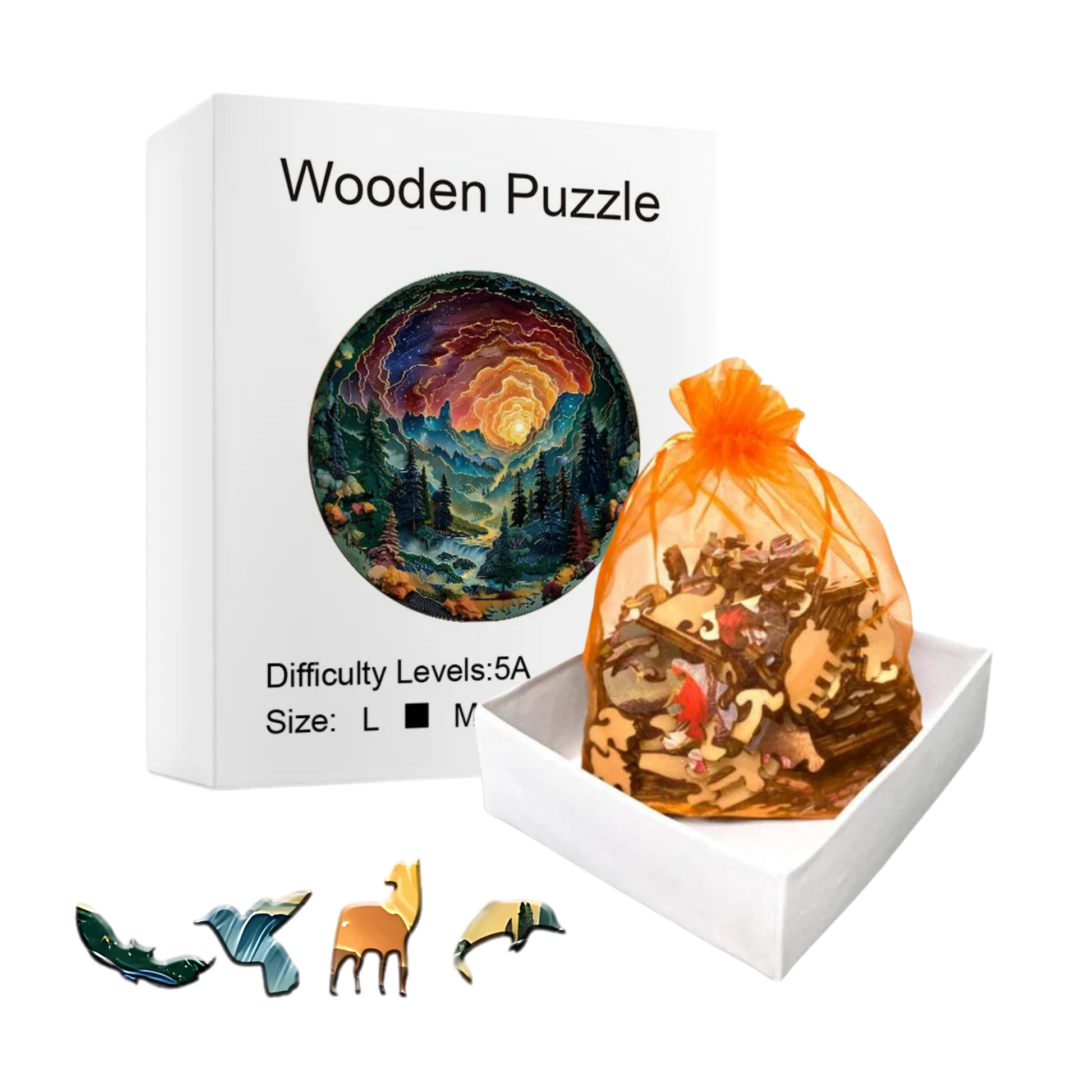 Puzzle 2D - Lueur du Soleil Couchant | MindWood Wonders