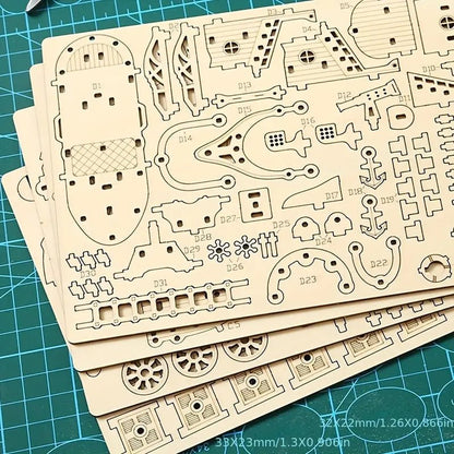 Puzzle 3D - Le Manège à Parachutes | MindWood Wonders