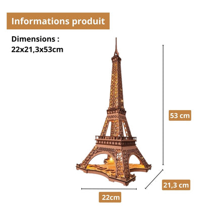 Puzzle 3D - La Tour Eiffel | MindWood Wonders