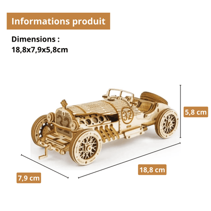 Puzzle 3D - La Voiture Grand Prix | MindWood Wonders