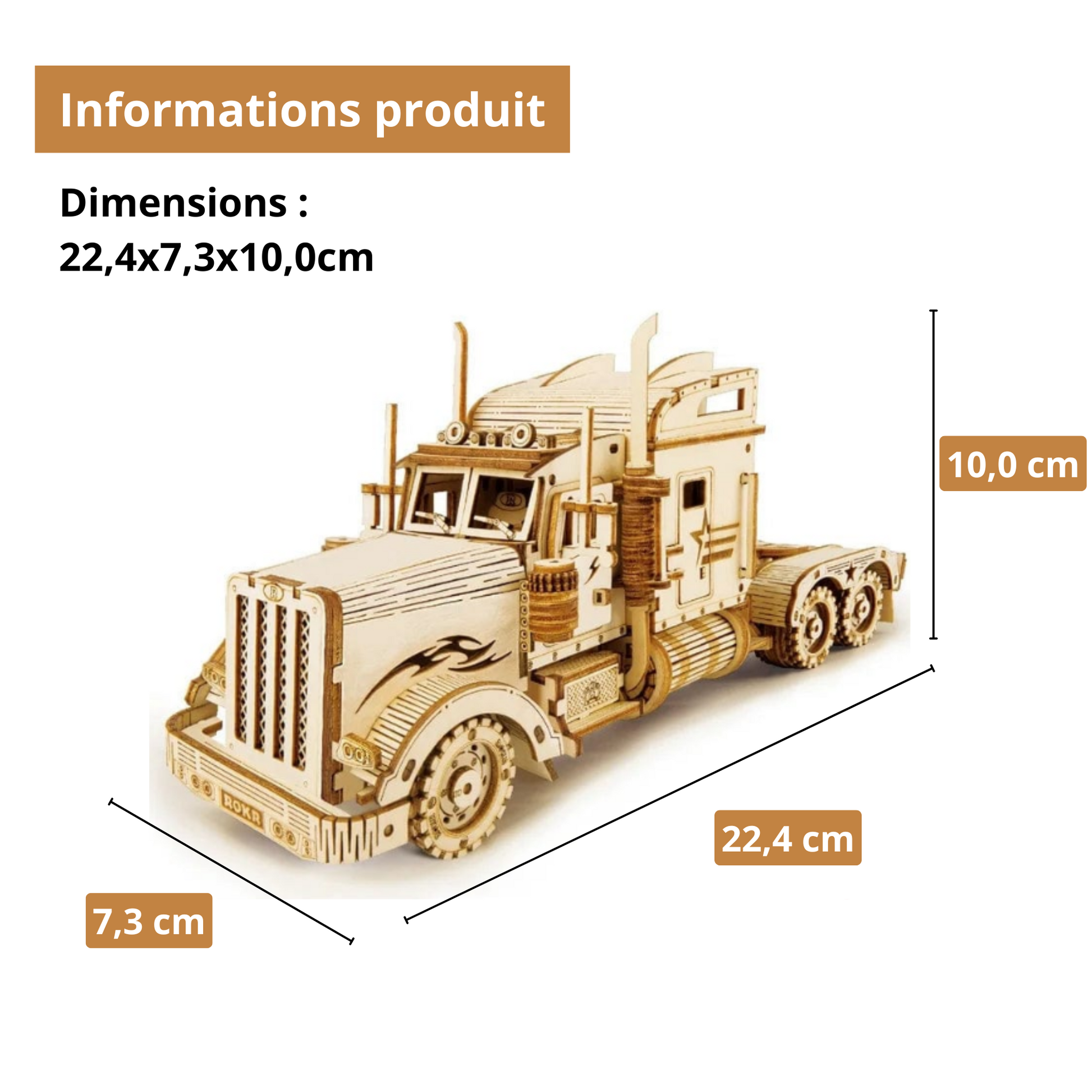 Puzzle 3D - Le Camion Lourd | MindWood Wonders