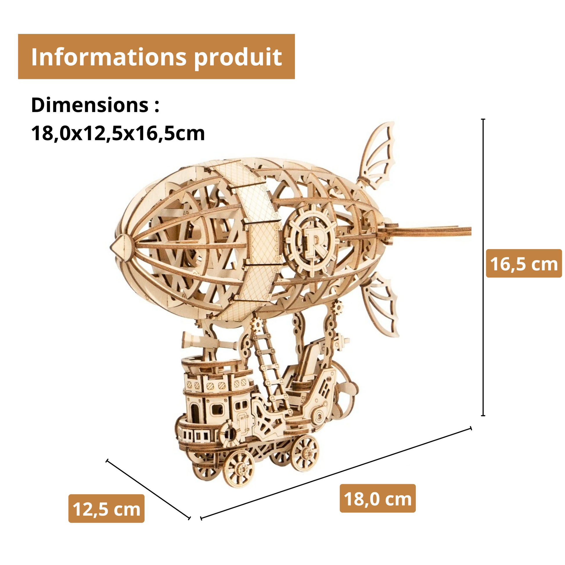 Puzzle 3D - Le Dirigeable | MindWood Wonders