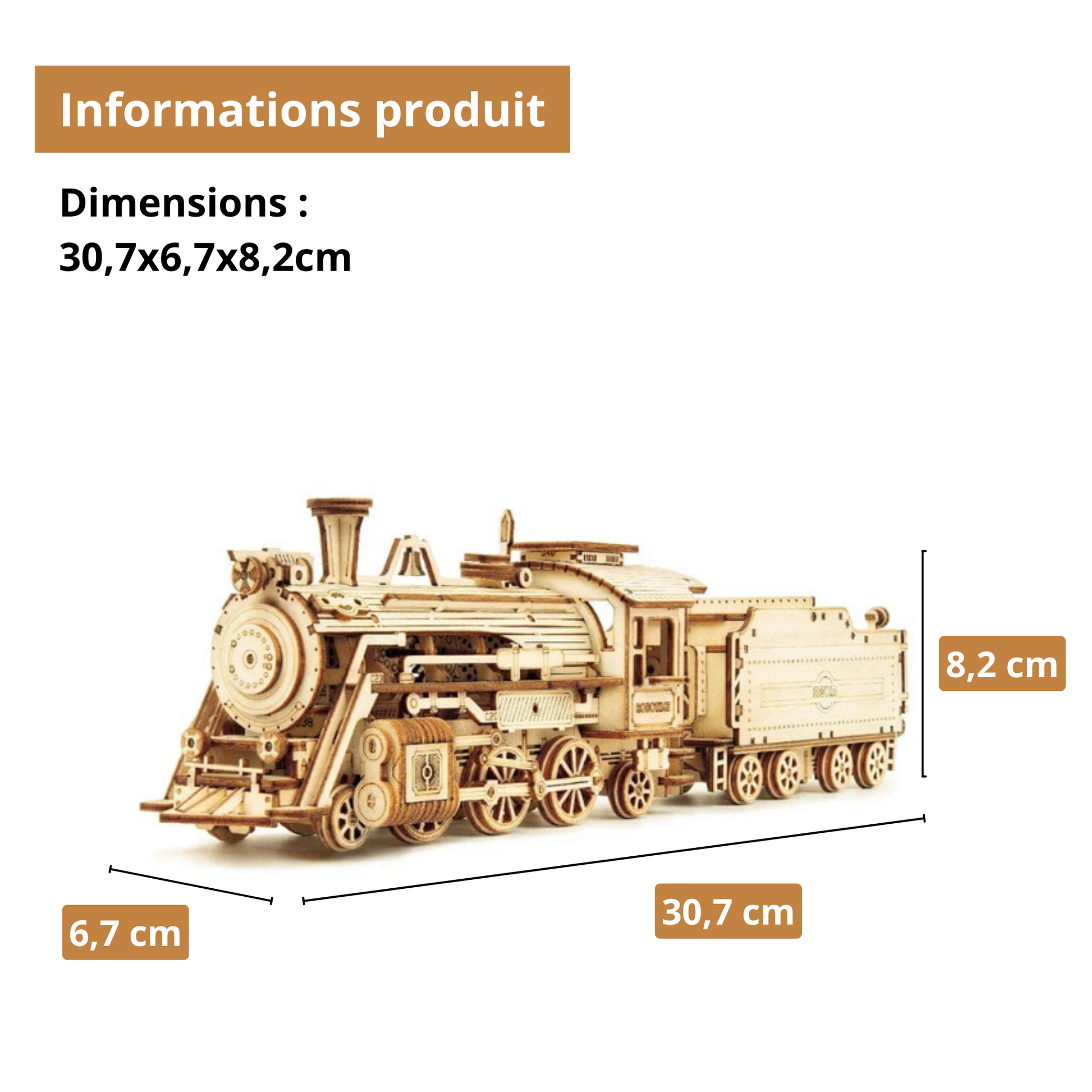 Puzzle 3D - Le Train Express | MindWood Wonders